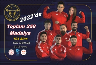 2022’DE HALTERDE 258 MADALYA