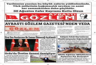 AYBASTI GÖZLEM GAZETESİ VEDA ETTİ