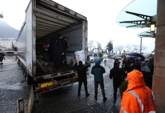 DEPREM YARDIM TIRLARI YOLA ÇIKTI