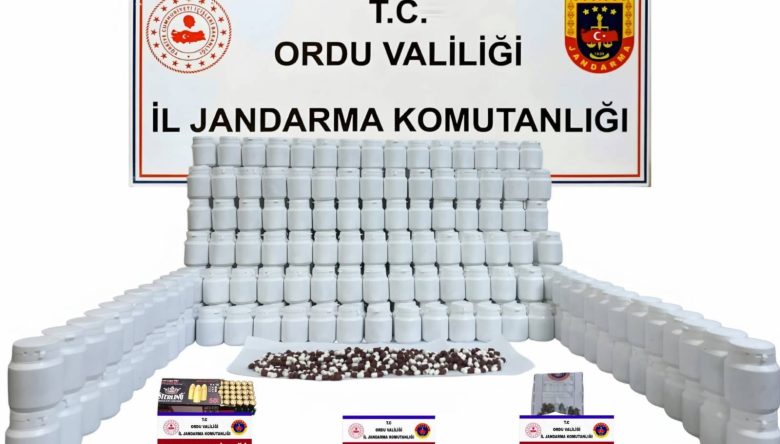 ORDU’DA REKOR MİKTARDA UYUŞTURUCU HAP ELE GEÇİRİLDİ