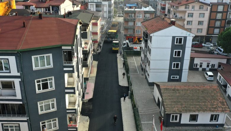 ÜNYE VETERİNER SOKAK SICAK ASFALTLA BULUŞTU