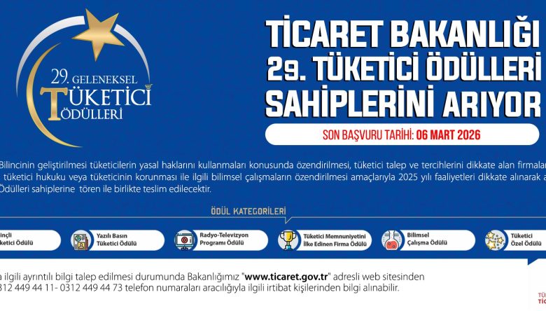 29. TÜKETİCİ ÖDÜLLERİ İÇİN GERİ SAYIM BAŞLADI