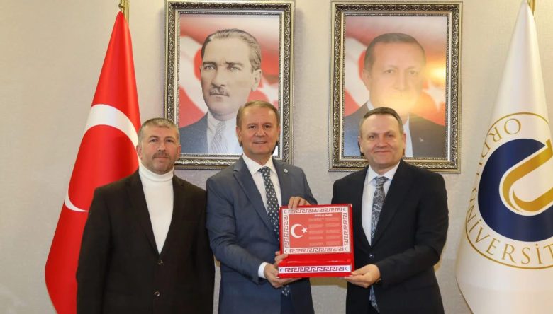 ZENGİN’DEN ODÜ REKTÖRÜ ORHAN BAŞ’A TEBRİK ZİYARETİ