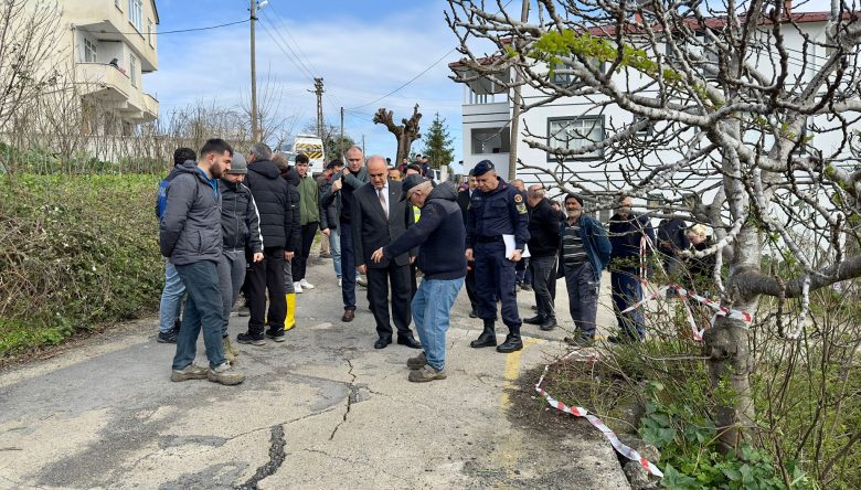 VALİ EROL, HEYELAN BÖLGELERİNDE İNCELEME YAPTI   
