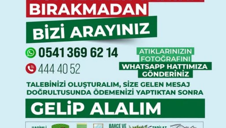 ALTINORDU BELEDİYESİ’NDEN HACİMLİ ATIK UYARISI