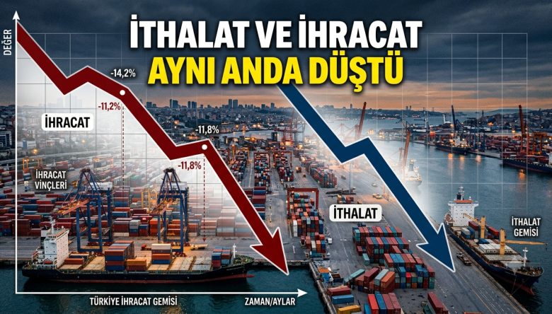 İTHALAT VE İHRACAT AYNI ANDA DÜŞTÜ