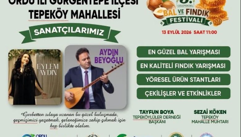 GÜRGENTEPE’DE BAL VE FINDIK FESTİVALİ HEYECANI